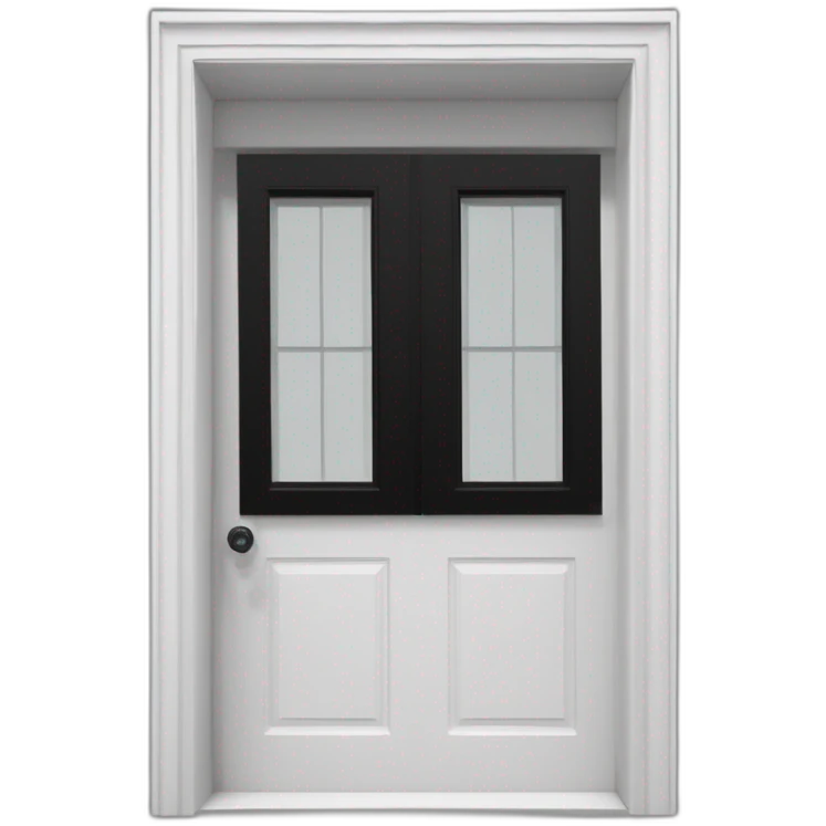 Large windowless rectangular matte black door white th pk ocular handle and a vertical BCD sight Adjace emoji