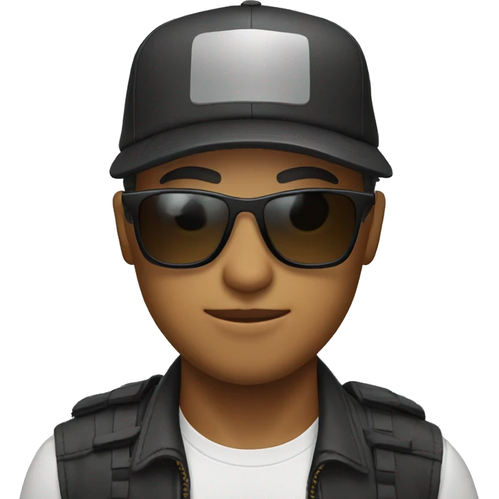 male with sunglasses and cap emoji