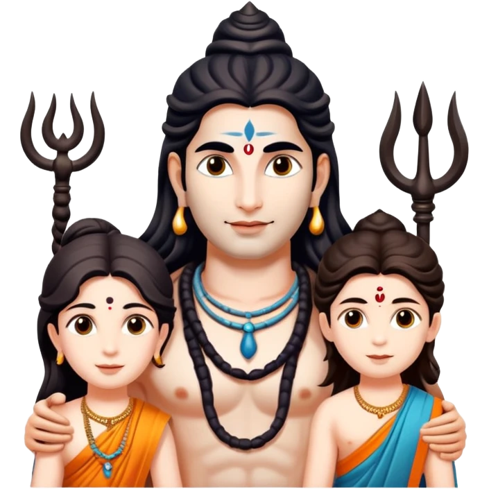 lord shiva with family  emoji