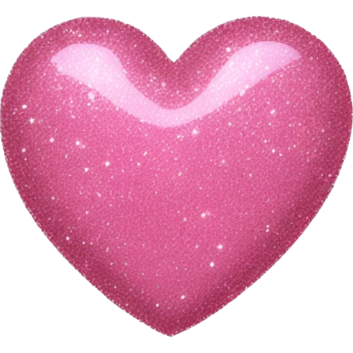 Pink glitter heart emoji