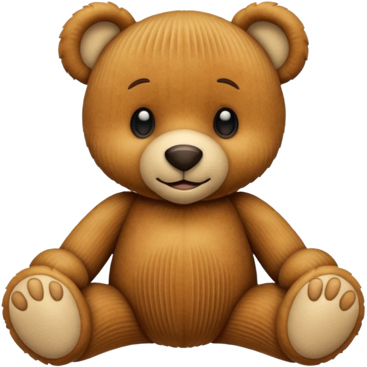 Corduroy texture teddy bear with ridges  emoji