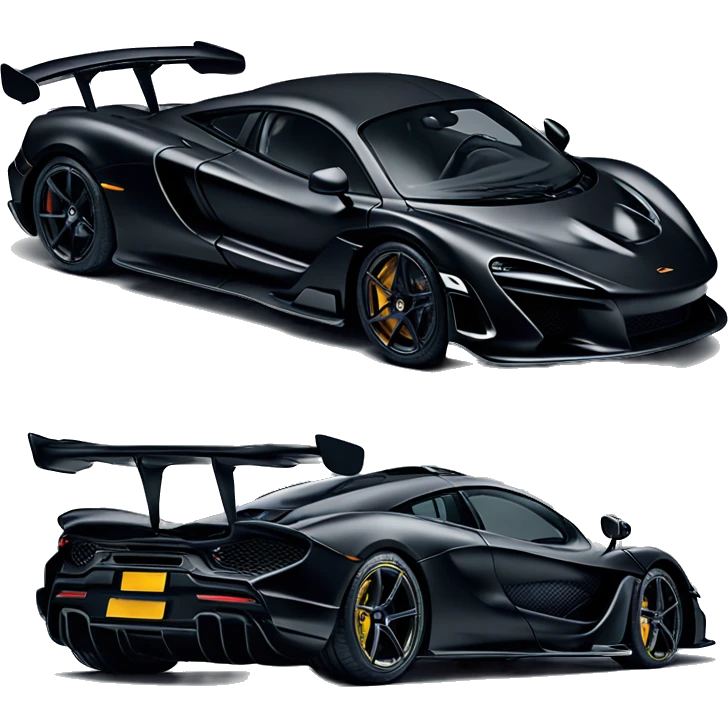 Matte black McLaren senna emoji