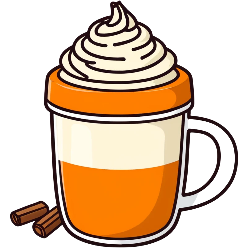 Pumpkin spice latter emoji