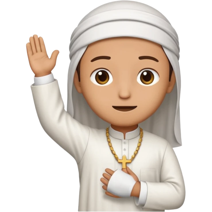 Make a person praying in Islam religion make it a sideways facing 2d emoji emoji