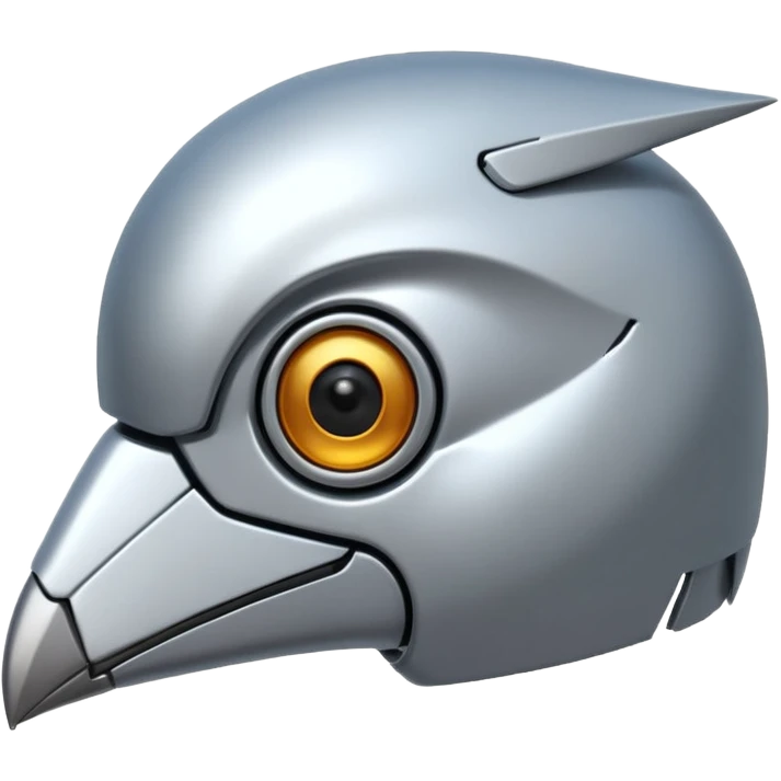 robot birdd head emoji