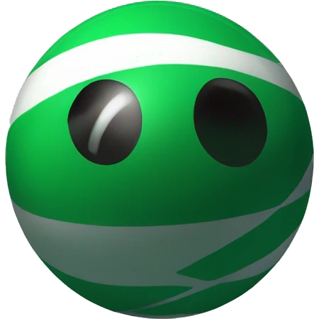 Striped Green 8 ball emoji