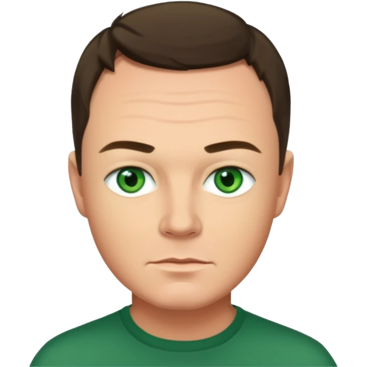 Tony Mortimer with green eyes emoji