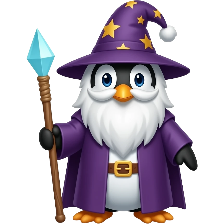 Penguin Wizard emoji