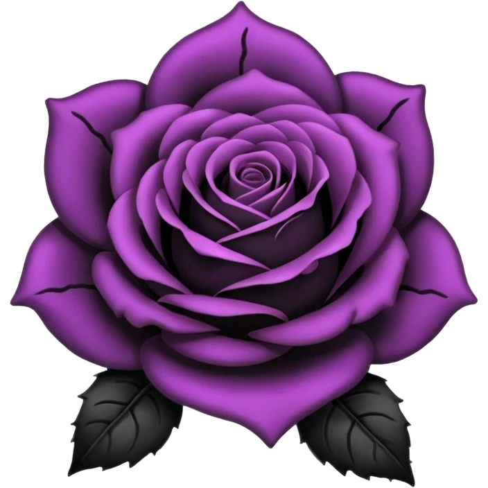 pastel goth black rose emoji
