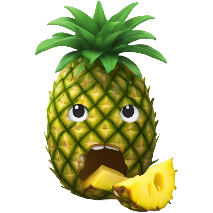 Pinneapple eating a pinneapple emoji