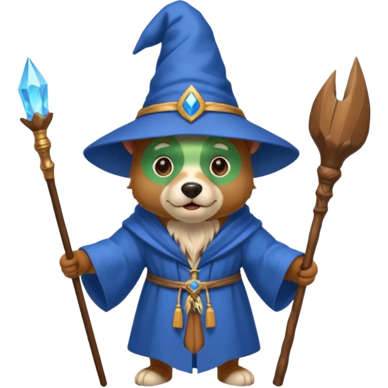 Dog wizard emoji