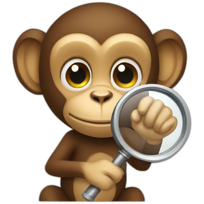 monkey magnifying glass emoji
