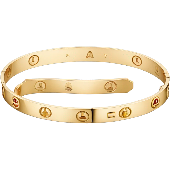 cartier love bracelet gold emoji