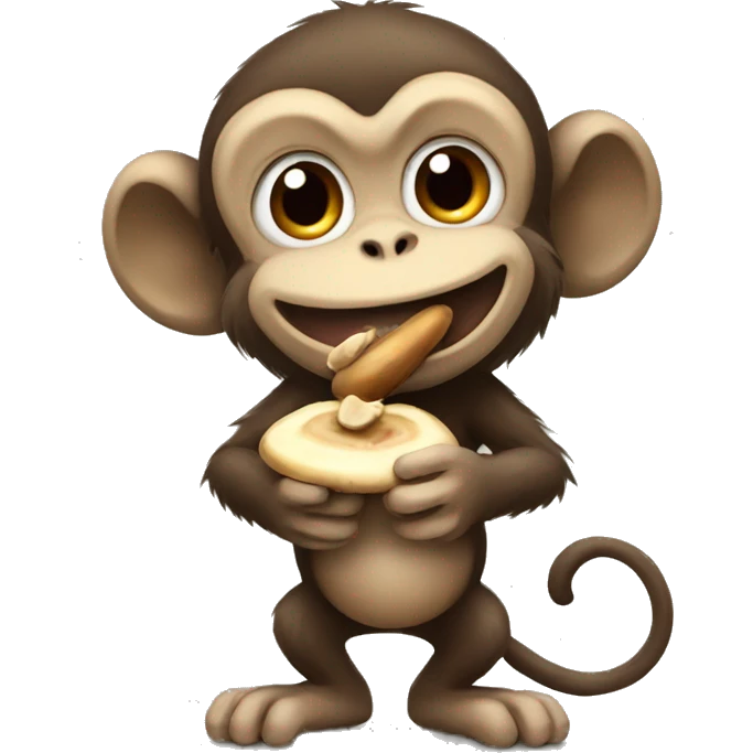 monkey eating mushroom emoji
