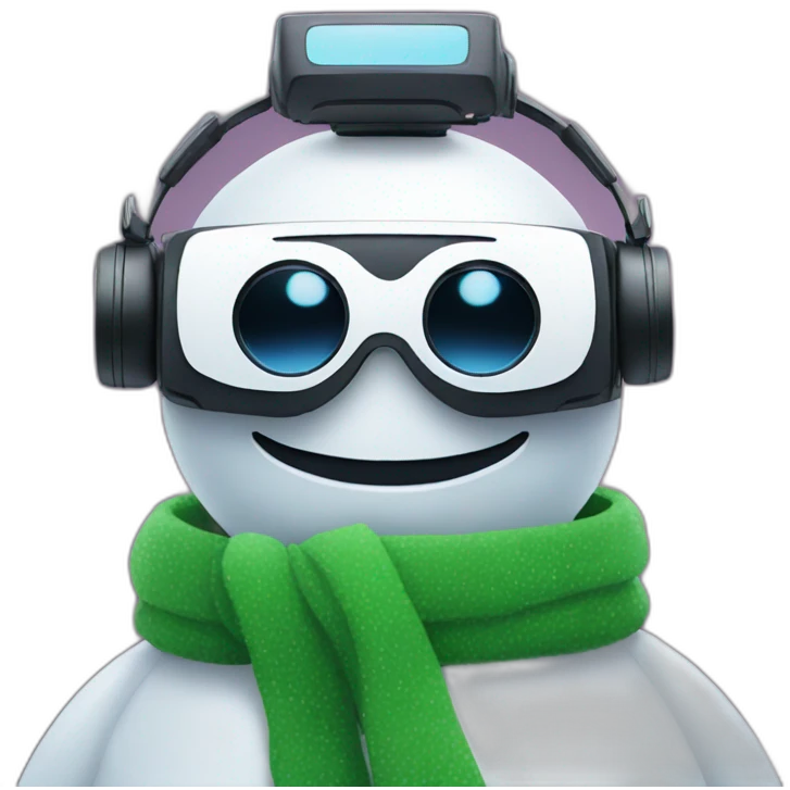 snowman wearing vr headset emoji