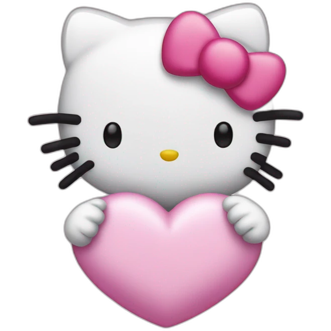 hello kitty cute heart emoji