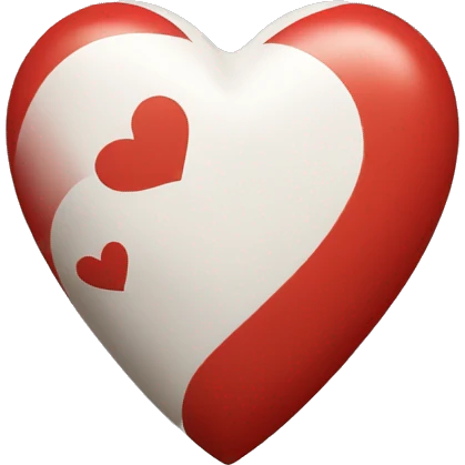 red and white heart  emoji