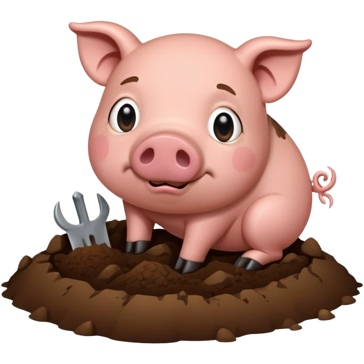 pig digging a grave emoji