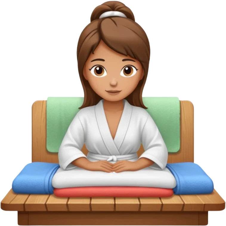 Kelly getting massage on table emoji