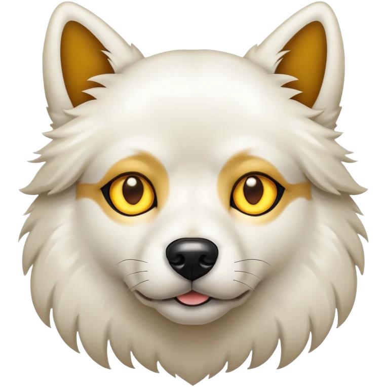 striking yellow eyes of dog emoji