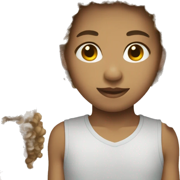 light skin curly afro hair emoji