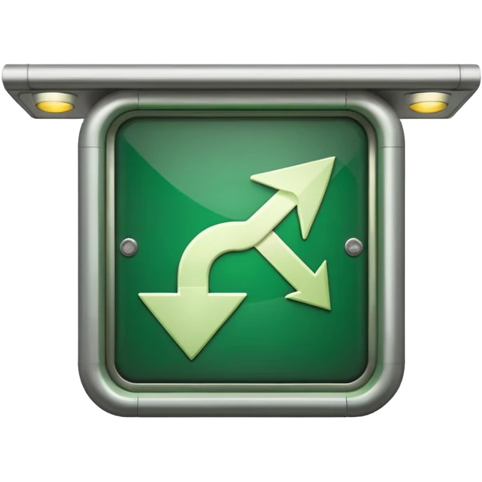 Exit Sign – green arrow,Subway Signs emoji