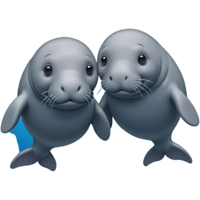two manatees not togheter emoji
