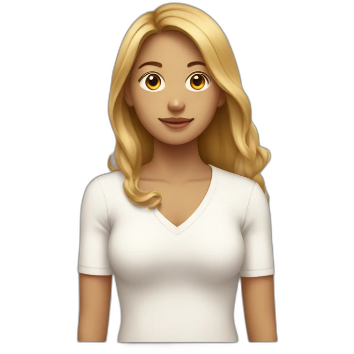 Woman with light complextion with dark blonde, medium long hair with baby boy emoji