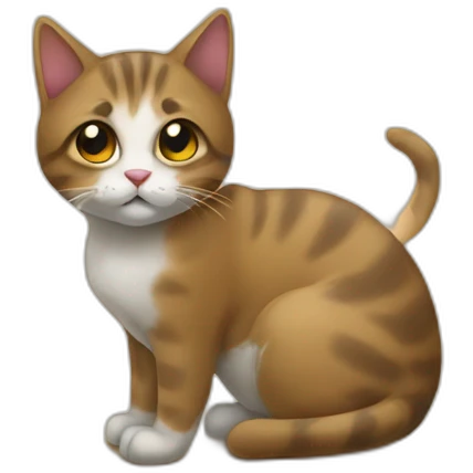 Cat pooping on the bedroom floor emoji