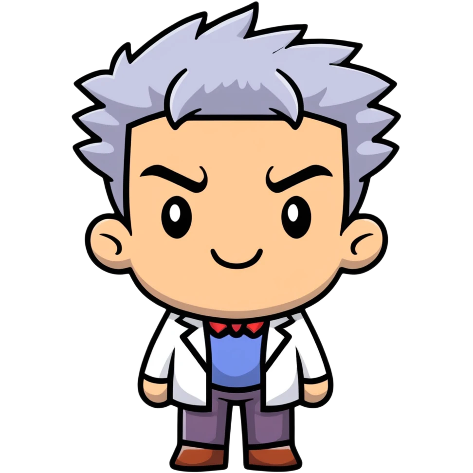 Professor Oak from Pokemon emoji