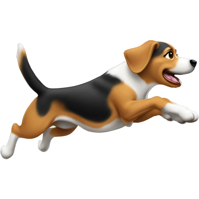 Agility dog jumping over anvil emoji