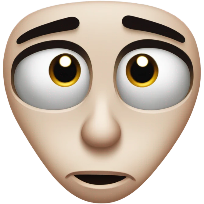 Nervous heart face  emoji