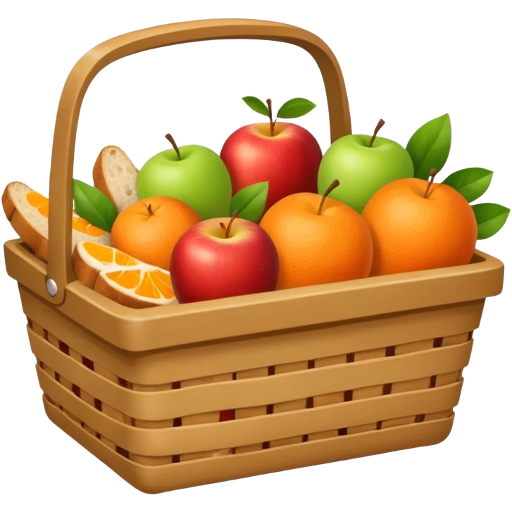 
shopping basket with groceries emoji