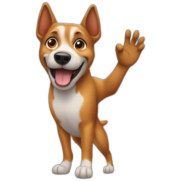 dog-waving-one-hand emoji