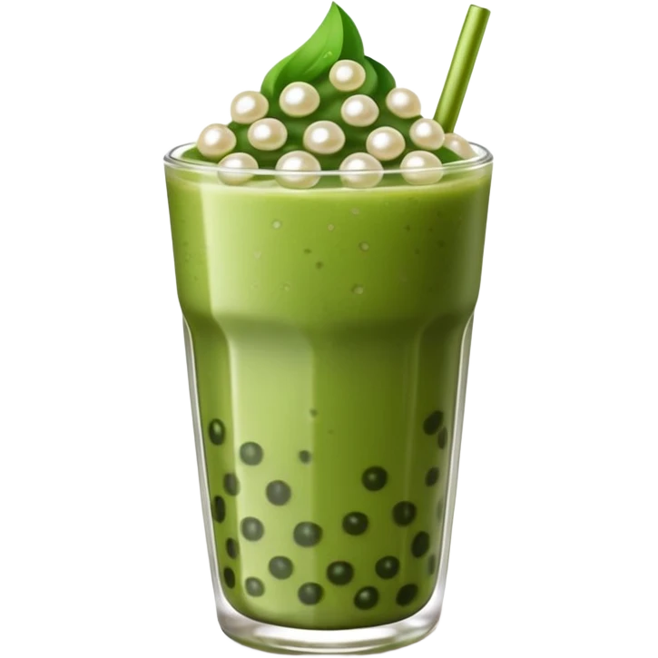 Matcha boba tea emoji