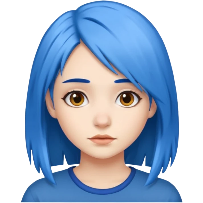 girl with blue hair emoji