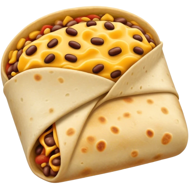 Bean and cheese burrito emoji