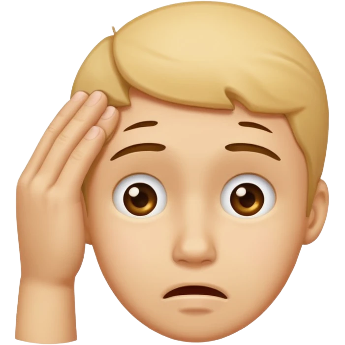 an embarrassed face scratching its head emoji