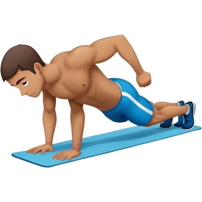 happy male plank exercise emoji