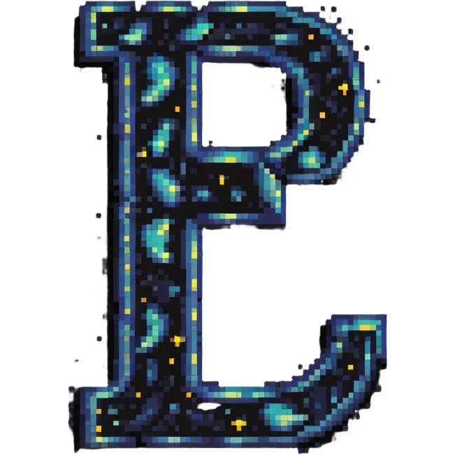 letter J made of stars and cosmic dust emoji
