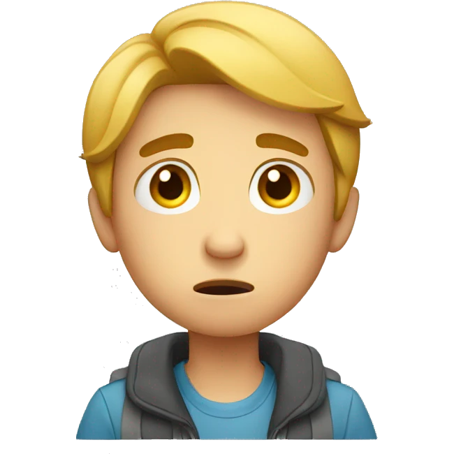Boy worried emoji