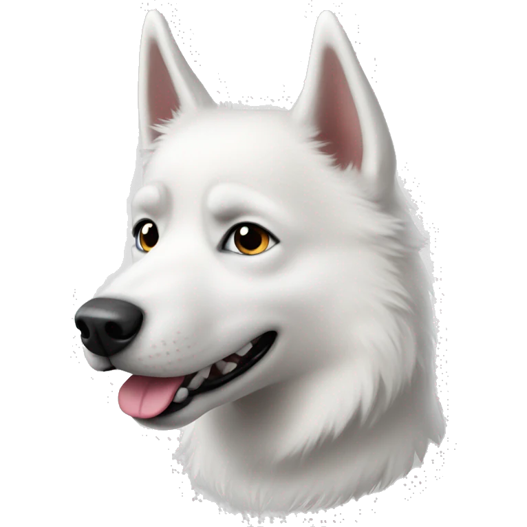 white husky dog named sixx emoji