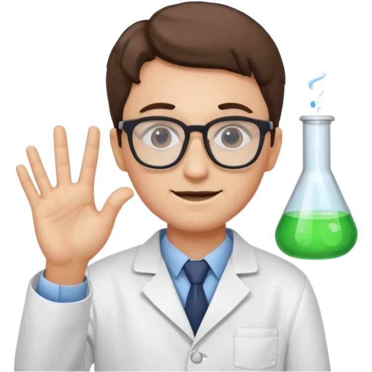 Nerd scientist emoji with those 🤓👆🥼 emoji