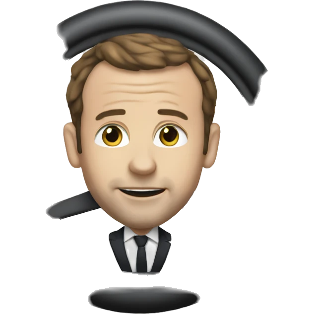 Macron en velo emoji