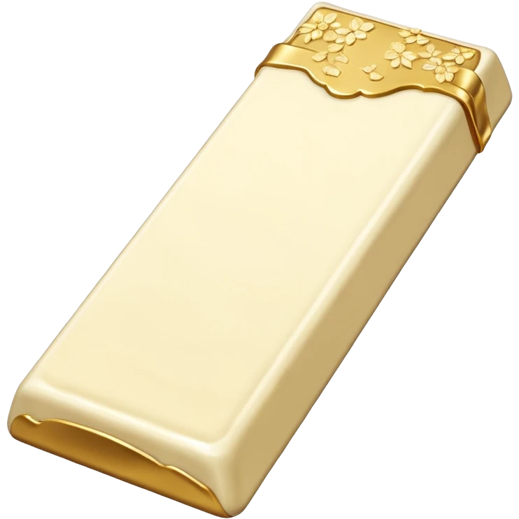 White chocolate with gold leaves  emoji