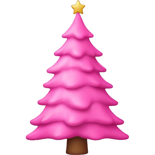 pink christmas tree emoji