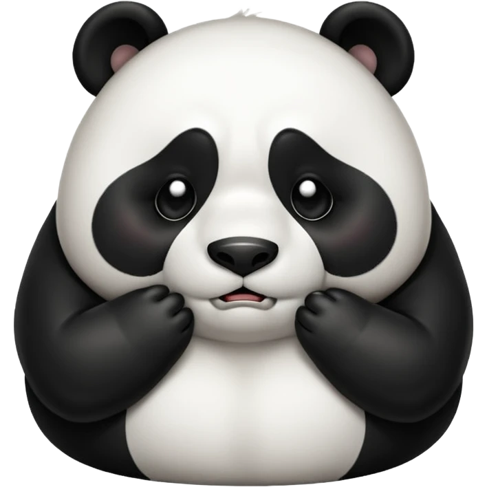 Fat panda crying emoji