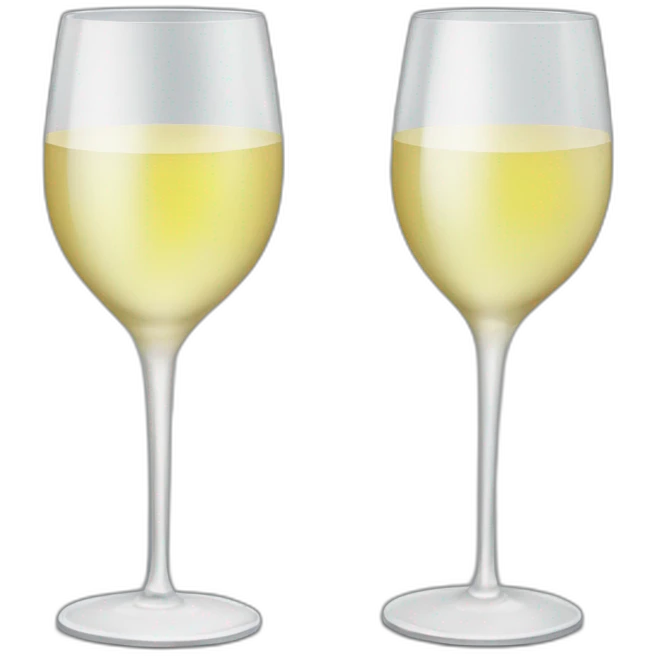 elegant glass with white wine emoji