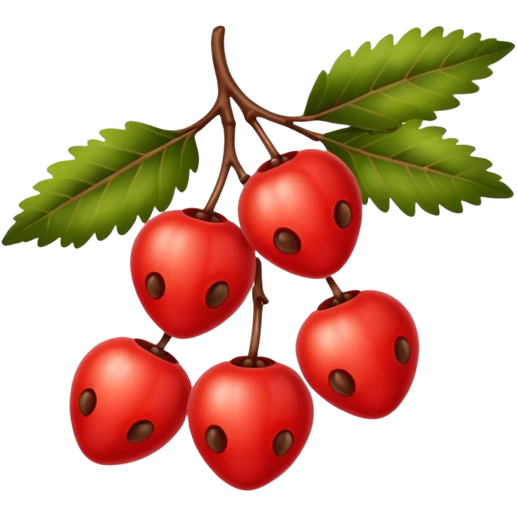 rowan/mountain ash berries, simple emoji