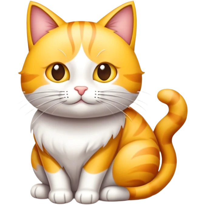 Пара кот и кошка  мультяшные у моря emoji